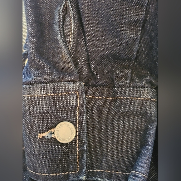 New York jean company size L dark denim jacket - Picture 6 of 9